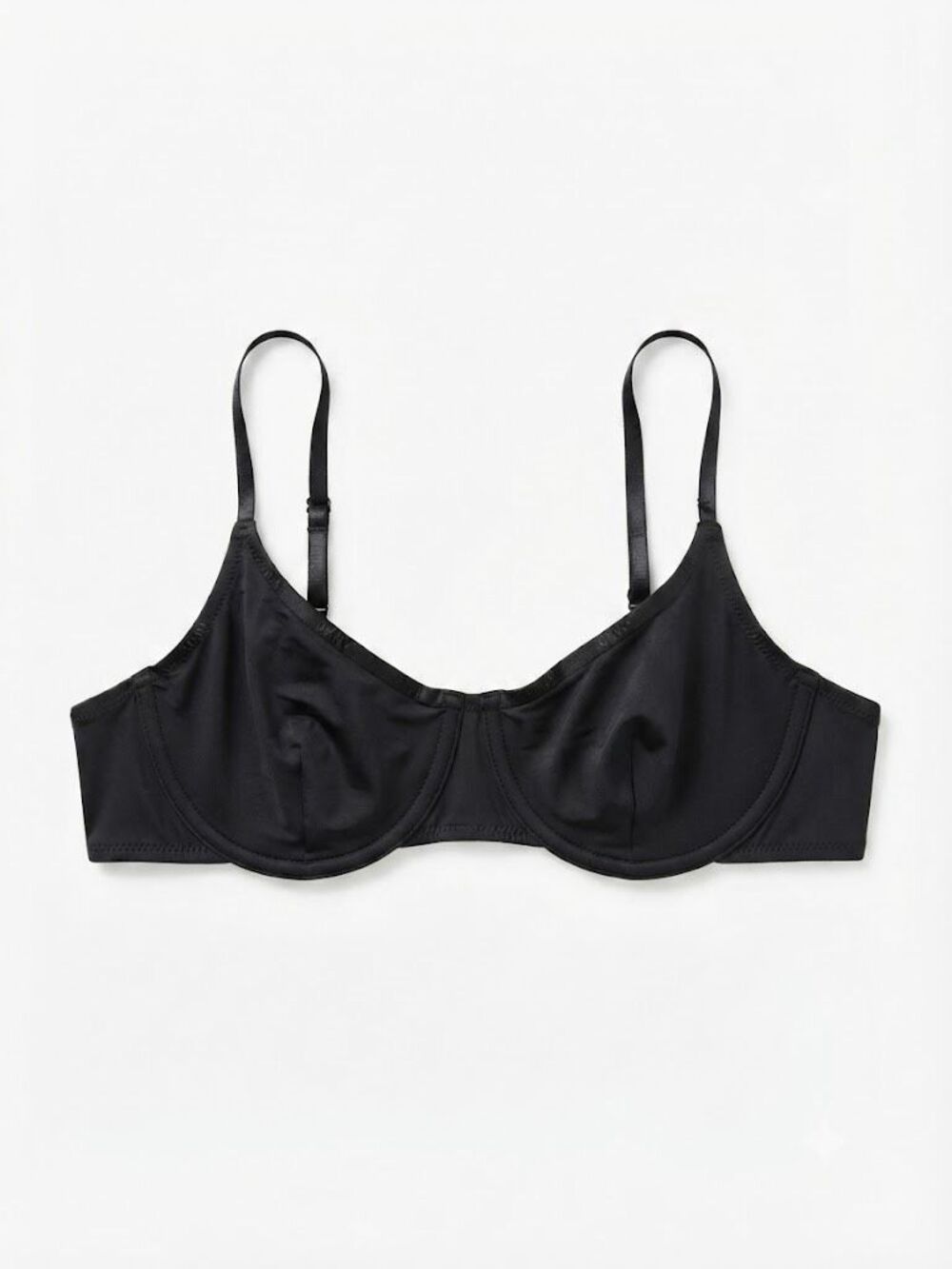DKNY Table Top Micro Unlined Underwire Demi Bra Black 34A